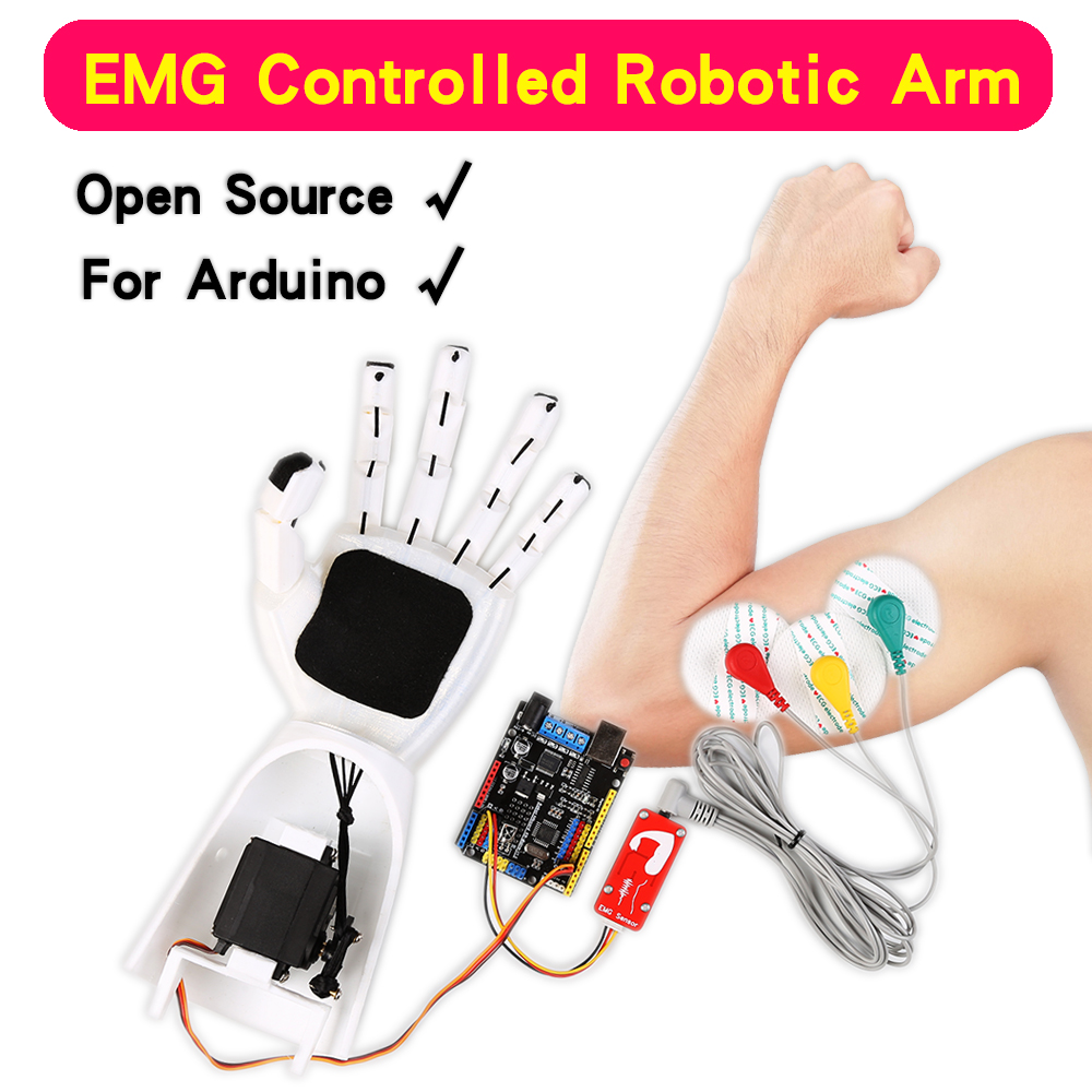Arduino Robot - EMG Sensor Robotic Arm Electrical Muscle
