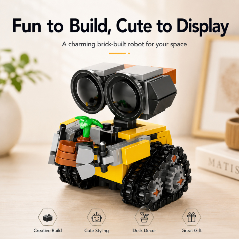 Robot Track - Mini Robot Building Blocks Set, Cute