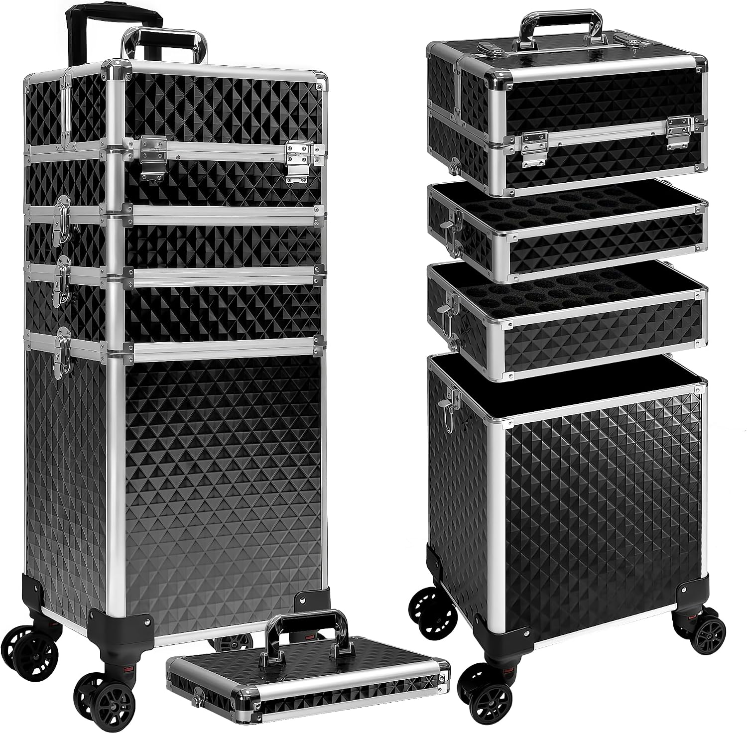 Caster Wheel - Rolling Makeup Train Case, Cosmetic Trolley