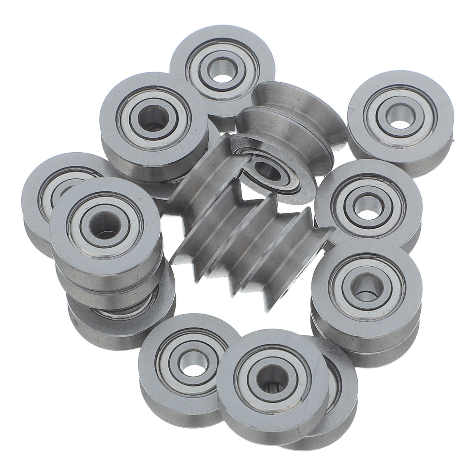 Robot Wheel - 20Pcs V-Groove Bearing Pulley Wheel Steel