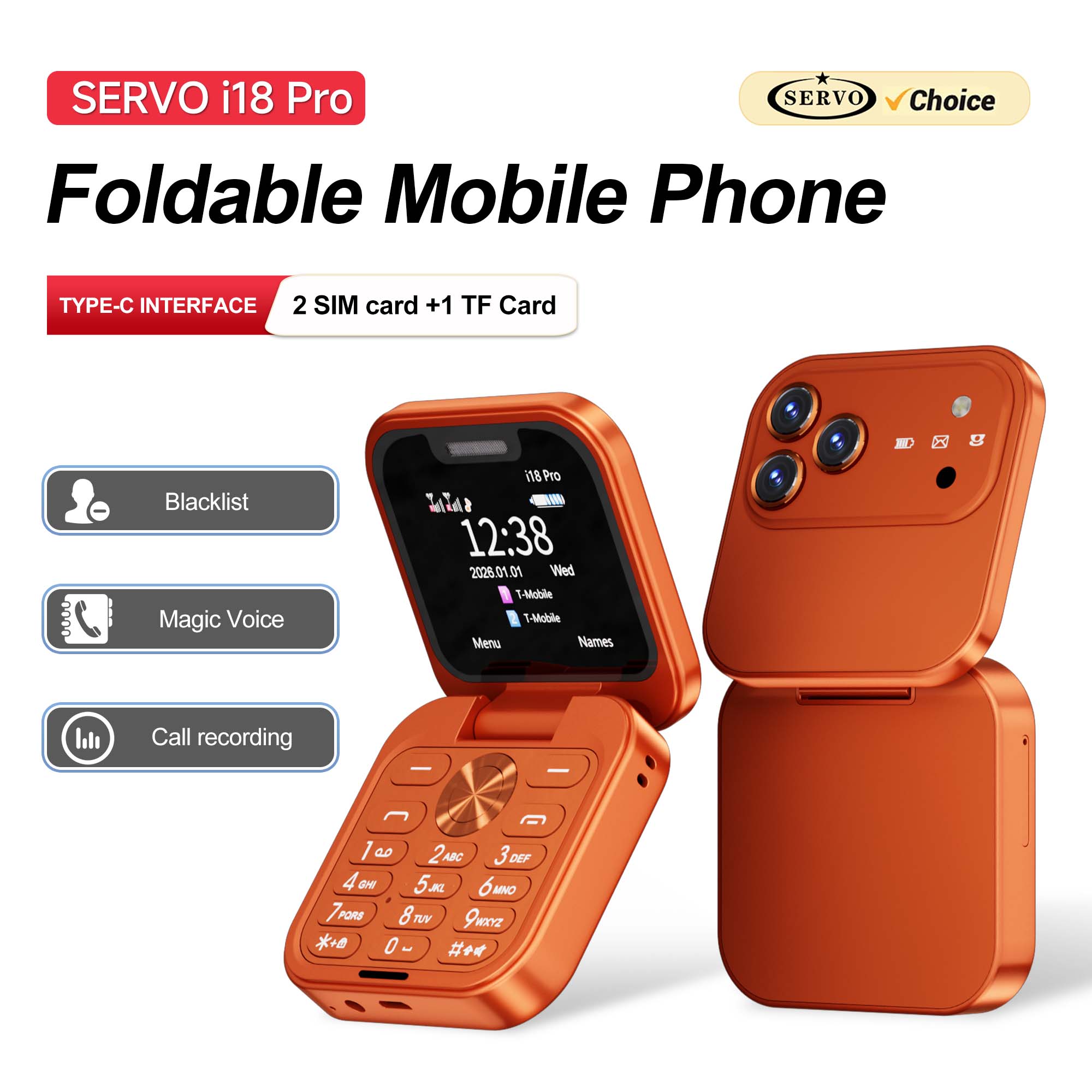 Servo Pan Tilt - SERVO I18 PRO Foldable Mobile Phone