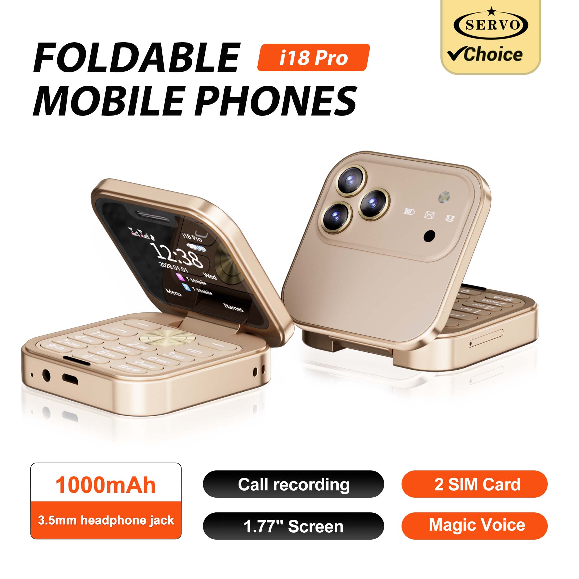 Servo Pan Tilt - SERVO I18PRO Mini Flip Feature Phone