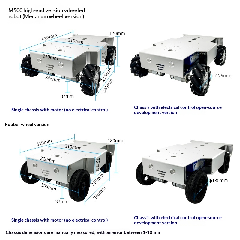High-spec Four-wheel Drive Whe - Tracked Robot Chassis review and price