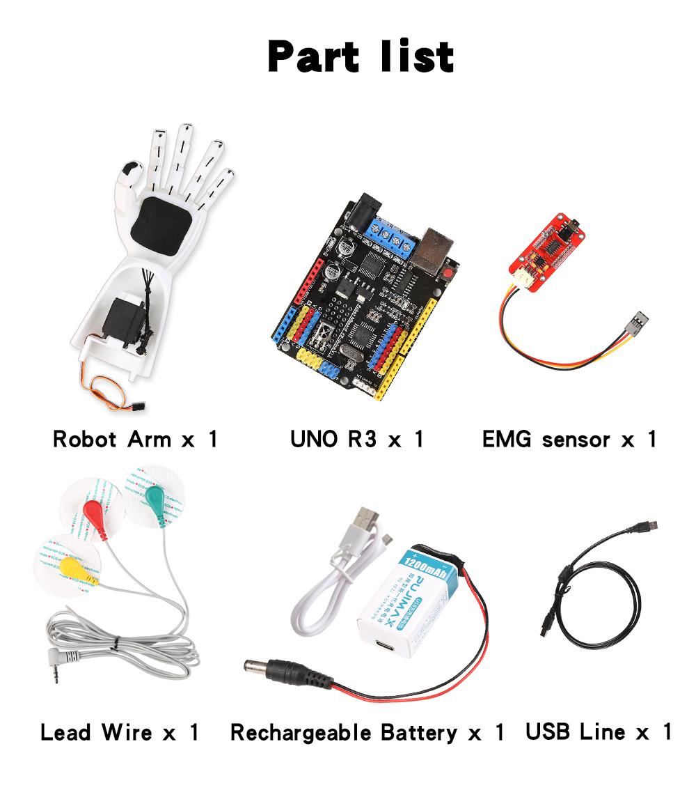EMG Sensor Robotic Arm Electri - Arduino Robot review and price