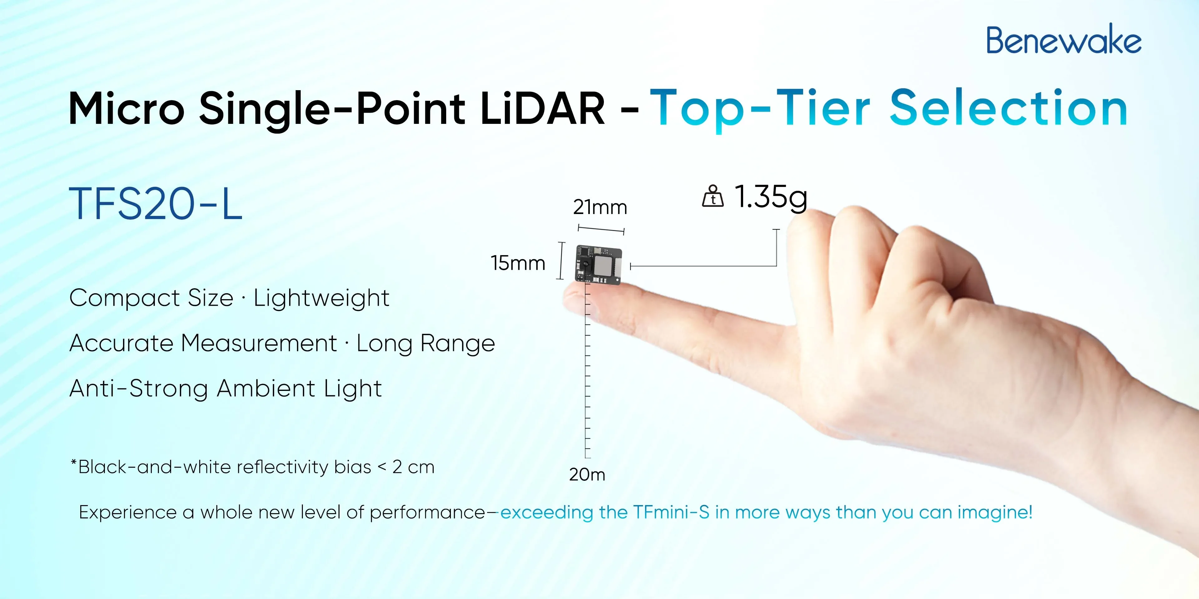 Benewake TFS20-L 20m Micro LiD - Arduino Robot review and price