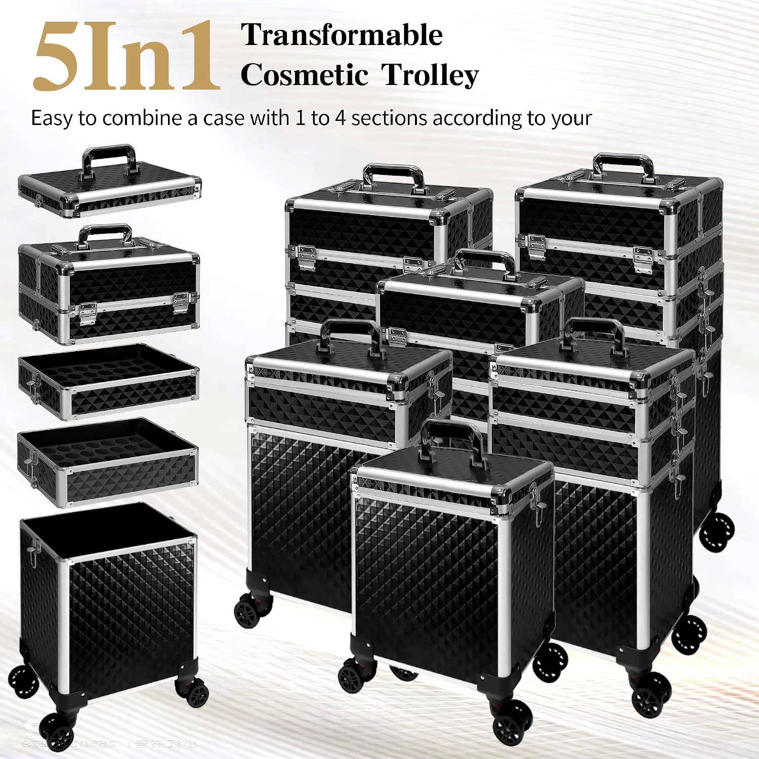 Rolling Makeup Train Case, Cos - Caster Wheel review and price
