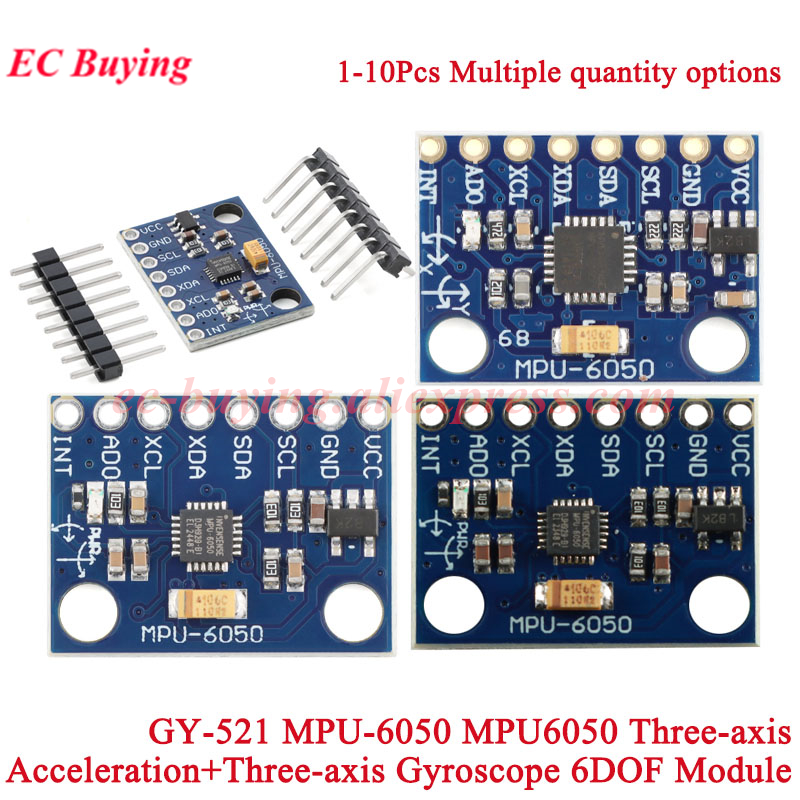 1-10Pcs GY-521 MPU-6050 MPU605 - Accelerometer Mpu6050 review and price