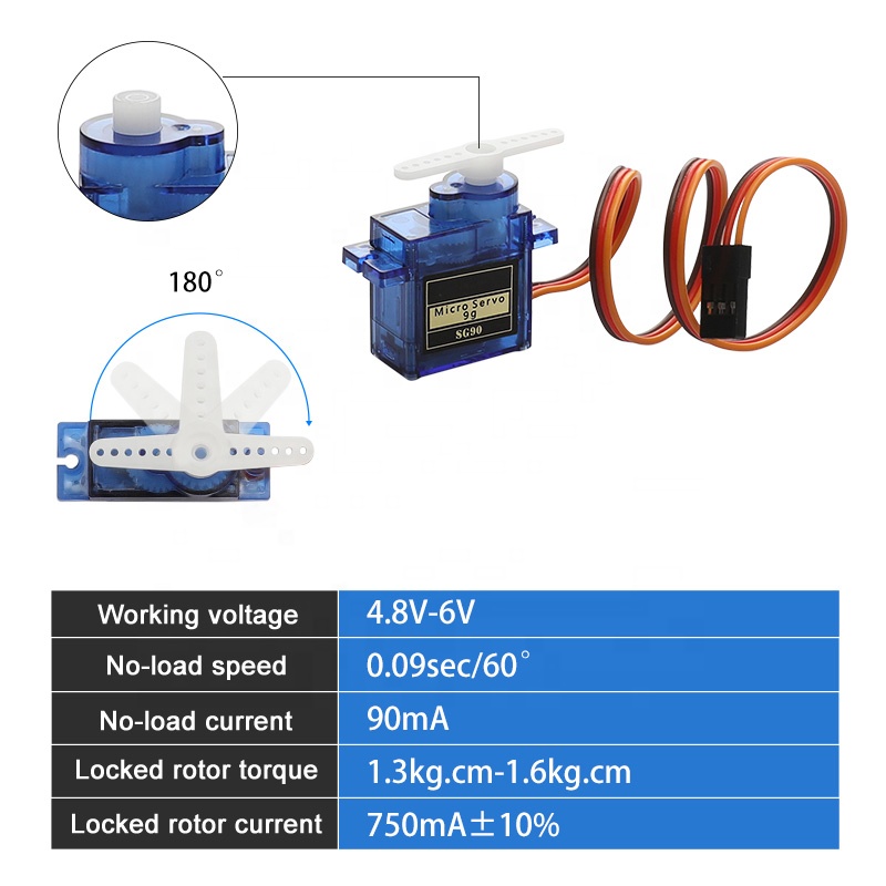 10PCS Micro Classic Tower Pro  - Servo Sg90 review and price
