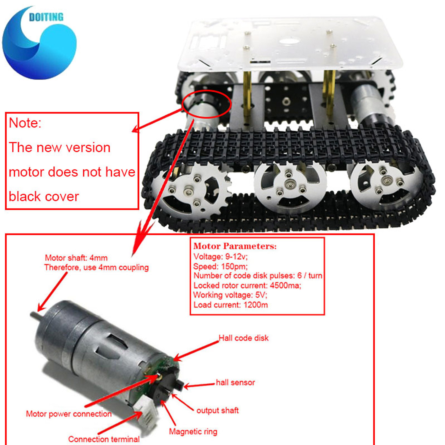 RC Metal Robot Tank Car Chassi - Tracked Robot Chassis review and price