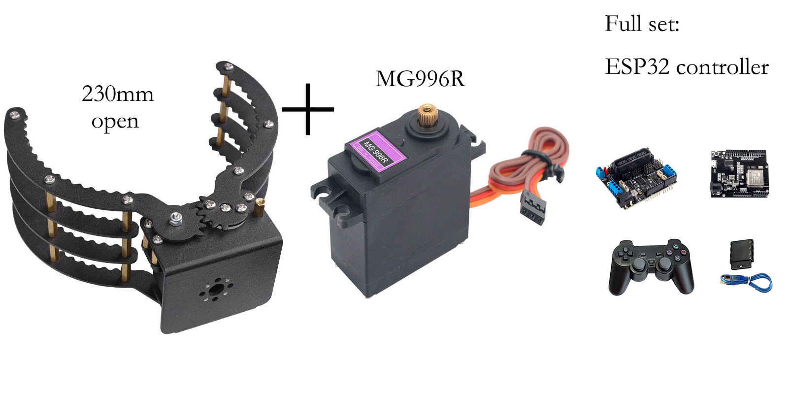 230mm Opening Mechanical Claw  - Robot Arm Kit review and price