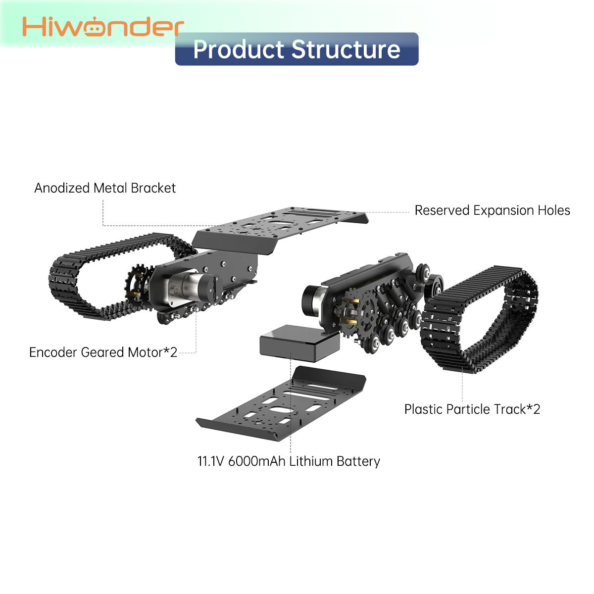 Hiwonder Tracked Tank Robot Ch - Tracked Robot Chassis review and price